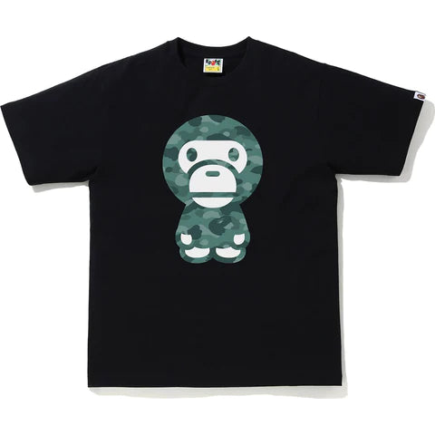 BAPE COLOR CAMO BIG BABY MILO TEE MENS  Black x Green / Large - AUTHENTIC -NEW WITH TAGS