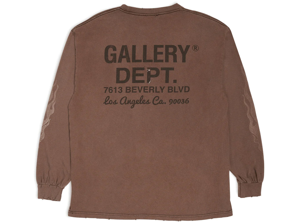 GALLERY DEPT PAINTED FLAME L/S TEE - AUTHENTIC -NEW WITH TAGS