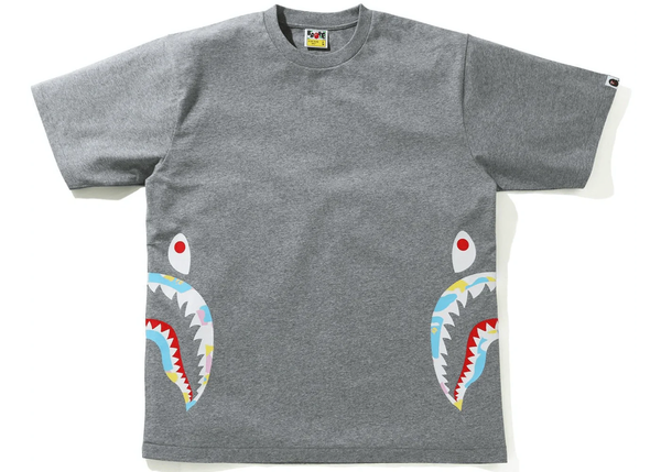 Bape Multi Camo Side Shark Relaxed Tee - AUTHENTIC -NEW WITH TAGS