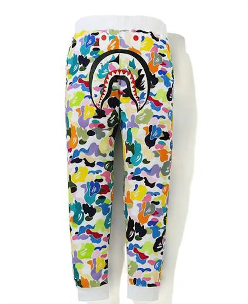 MULTI CAMO SHARK SLIM SWEAT PANTS MENS - 1G80-152-020 / White / Large - AUTHENTIC -NEW WITH TAGS