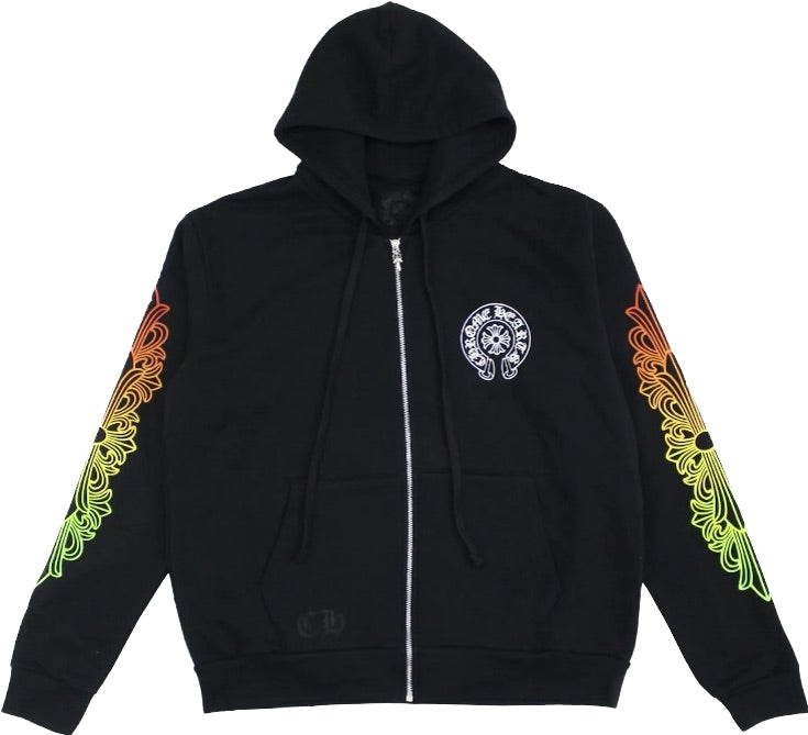 CHROME HEARTS CIRCLE GRADIENT ZIP HOODIE - AUTHENTIC -NEW WITH TAGS