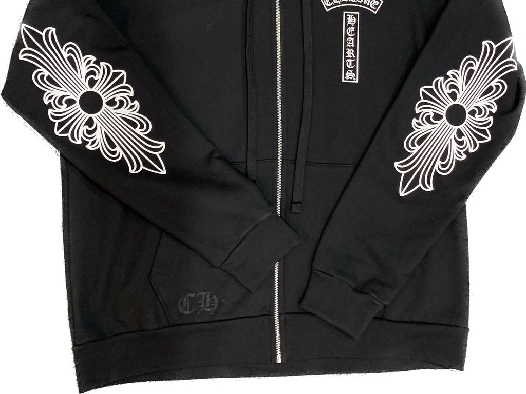 CHROME HEARTS SMALL ARCH ZIP HOODIE - AUTHENTIC -NEW WITH TAGS