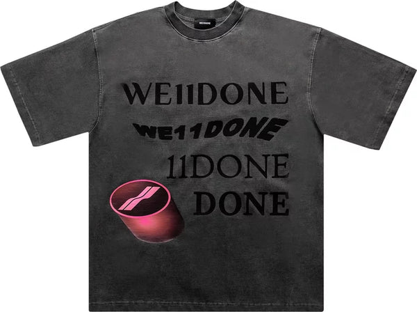WE11DONE WASHED LOGO TEE  - AUTHENTIC -  NEW WITH TAGS
