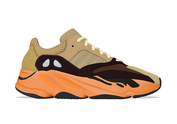 Adidas Yeezy Boost 700 'Enflame Amber' 2021 SKU GW0297 - Authentic - New in Box